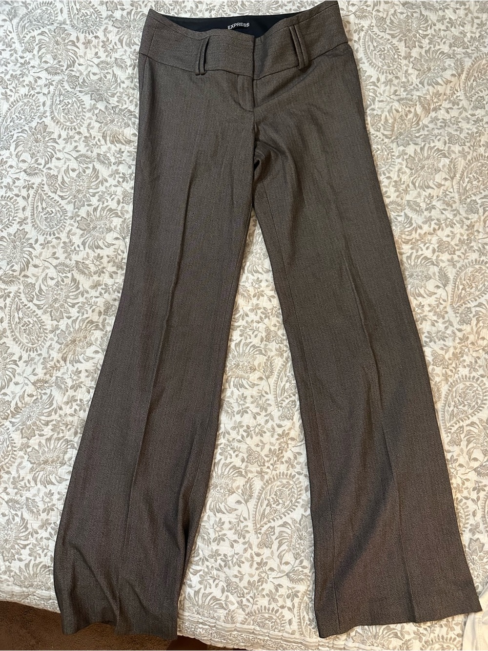 Express Brown Boot Cut Dress Pants